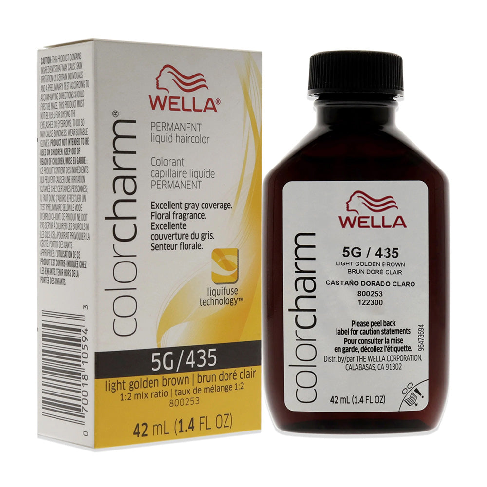 Color Charm Permanent Liquid Haircolor 435/ 5G Light Golden Brown 1.4Oz (42ml)